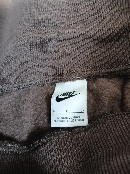 Womens Brown Sweatpants with Swoosh Logo - Picture 2 of 6